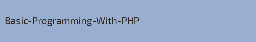 Basic-Programming-With-PHP