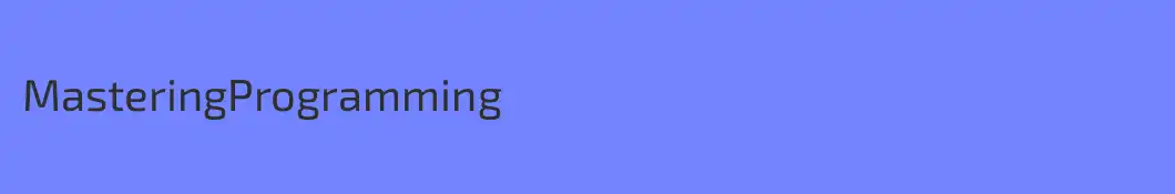MasteringProgramming