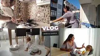 8 Aylık Bebişimle Yapılan Zor Ev İşleri | Sabah Rutinimiz, Temizlik, Ek Gıda Ne Yiyor¿🪇 
