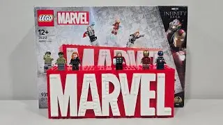 Lego Marvel Brick Built MARVEL Logo Set 76313 Review!