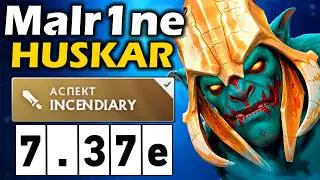 Малрин на Сигнатурном Хускаре, СИЛЬНЕЙШИЙ МИДЕР! - Malr1ne Huskar 7.37 ДОТА 2
