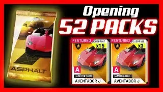 Opening 52 Lamborghini Aventador J card packs || Asphalt 9: Legends