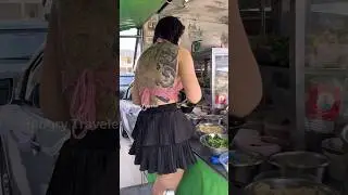 Thai Cute Girl Cooking Noodles -Thai Street Food