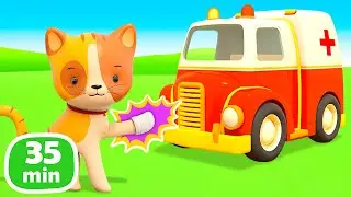 Die Helfer Autos - lehrreicher Zeichentrick für Kinder. 7 Folgen am Stück