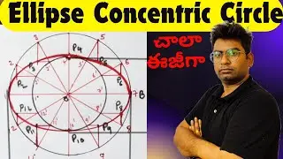 draw ellipse concentric circle method|concentric circle method in engineering drawing #concentric