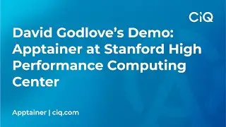 David Godlove Demos Apptainer at Stanford High Performance Computing Center