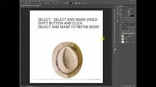 If Select and Mask not working use Refine Edge to cut - Adobe Photoshop Tutorial #1