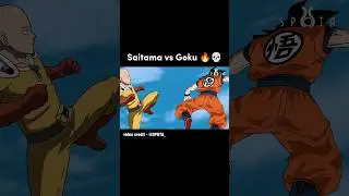 Saitama vs goku fight in the arena tournament 