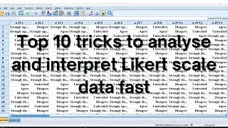 How to analyse and interpret Likert scale data