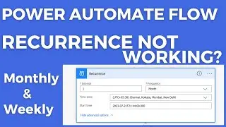 Power automate scheduled flow not running | flow recurrence not working | Scheduled flow issue fixed