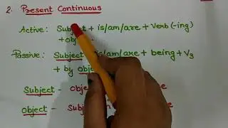 active and passive voice in english grammar | present continuous |