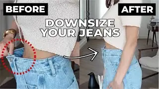 😱 THE BEST HACK TO DOWNSIZE YOUR JEANS - DIY TUTORIAL