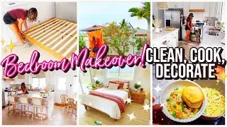 2022 NEW BEDROOM MAKEOVER! ✨ HOMEMAKING DITL - COOK, CLEAN AND DECORATE WITH ME! 🧼🏡 