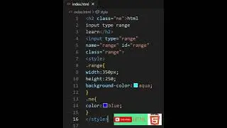 html input type range learn 