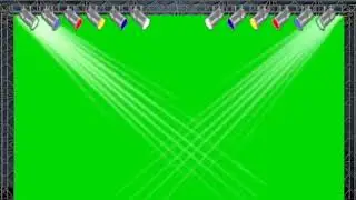 Concert Stage Lights Green video effect.