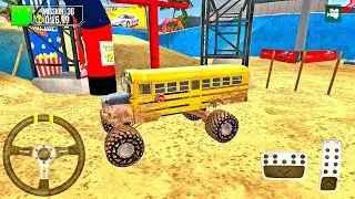 Monster School Bus Driving - Monster Truck XT Airport Derby