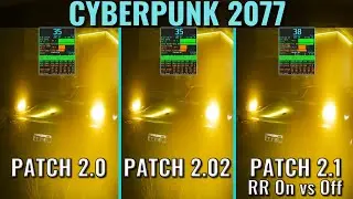 Cyberpunk 2077 - Patch 2.1 - RTX 3070 - RR On vs Off - 1440p - Benchmark