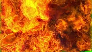 [4K] Fire Transition - Green Screen