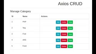 Laravel 8 CRUD with axios