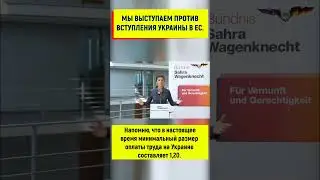 Сара Вагенкнехт: Вступление Украины в ЕС добьёт экономически Германию!