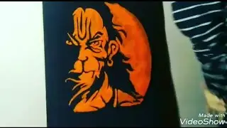 painting timelap of bajrang dal watch till end😇👍