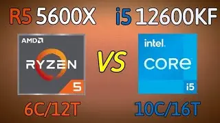 i5 12600KF vs R5 5600X -  benchmark and test in 5 games high setting 1080p
