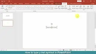 How to type y hat symbol in PowerPoint