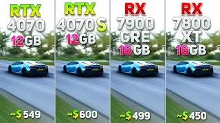 RTX 4070 vs RTX 4070 Super vs RX 7900GRE vs RX 7800XT | Gaming Benchmark | RayTracing & DLSS |