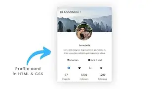 How To Make Profile Card Using HTML and CSS 