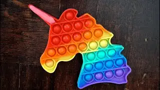 Rainbow Unicorn pop it toys fast vs slow fidget training