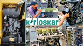 Kirloskar 4R 1040T Full Engine rebuilding.| Hyundai excavator R140Lc
