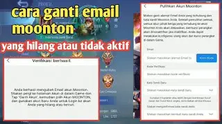 cara ganti email moonton yang tidak aktif || cara mengubah email moonton mobile legends 2024