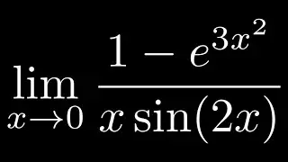 Limit of (1 - e^(3x^2))/(xsin(2x)) as x approaches 0