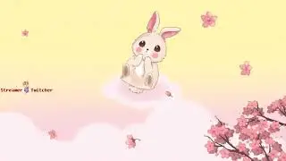Bunny Blossom | Premium Animated Stream Overlays | Twitch Package | Stinger Transition for Twitch