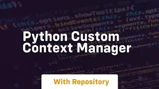 python custom context manager