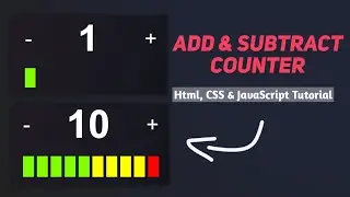 Add & Subtract Counter with Progress Bar | HTML, CSS & JavaScript | Preview #coding