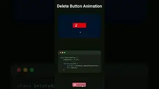 Delete Button animation using Html Css and javascript 