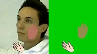 Green screen slap with sound. Green screen fight.