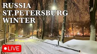🇷🇺 St.Petersburg LIVE: SNOWFALL aftermath