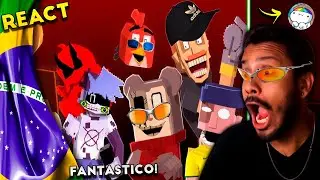 TODOS JUNTOS E DUBLADO!! REACT Lyrical Mayhem v2 | Mega Mix de FNF - Dublado PTBR #fnf #fansing