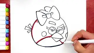 Angry Bird Girl Coloring Pages    Angry Birds 2 愤怒的小鸟2 女孩鸟