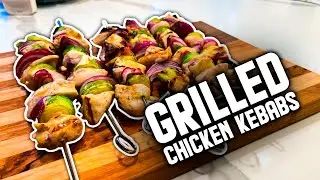 How To Make An Easy Chicken Kebab Recipe On The Grill (HEALTHY MARINADE) 