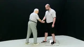 Backfoot posture during push hand