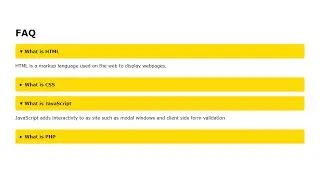 Pure CSS FAQ Accordion | CSS Only Responsive Accordion