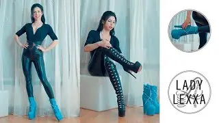 HIGH HEELS HAUL & TRY ON: ANKLE BOOTS, 19 cm HEELS FROM TAJNA - CLUB - SHOES AND LEATHER LEGGINGS