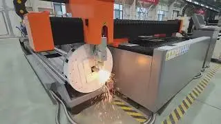 Fiber laser cutting machine for metal plate and metal pipe cutting