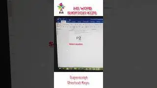 superscript shortcut keys in ms word 