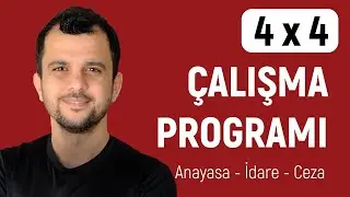 4x4 Çalışma Programı | Anayasa - İdare - Ceza Hukuku