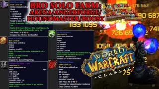 BRD Solo Farm: Arena/Angerforge/XP Boost/Houndmaster | Gold farm if you sell runs/items