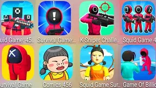 Squid Game 456 Survival,K Sniper Challenge,Imposter 3D Survival,Comics 456 Squid,Game Of Billionaire